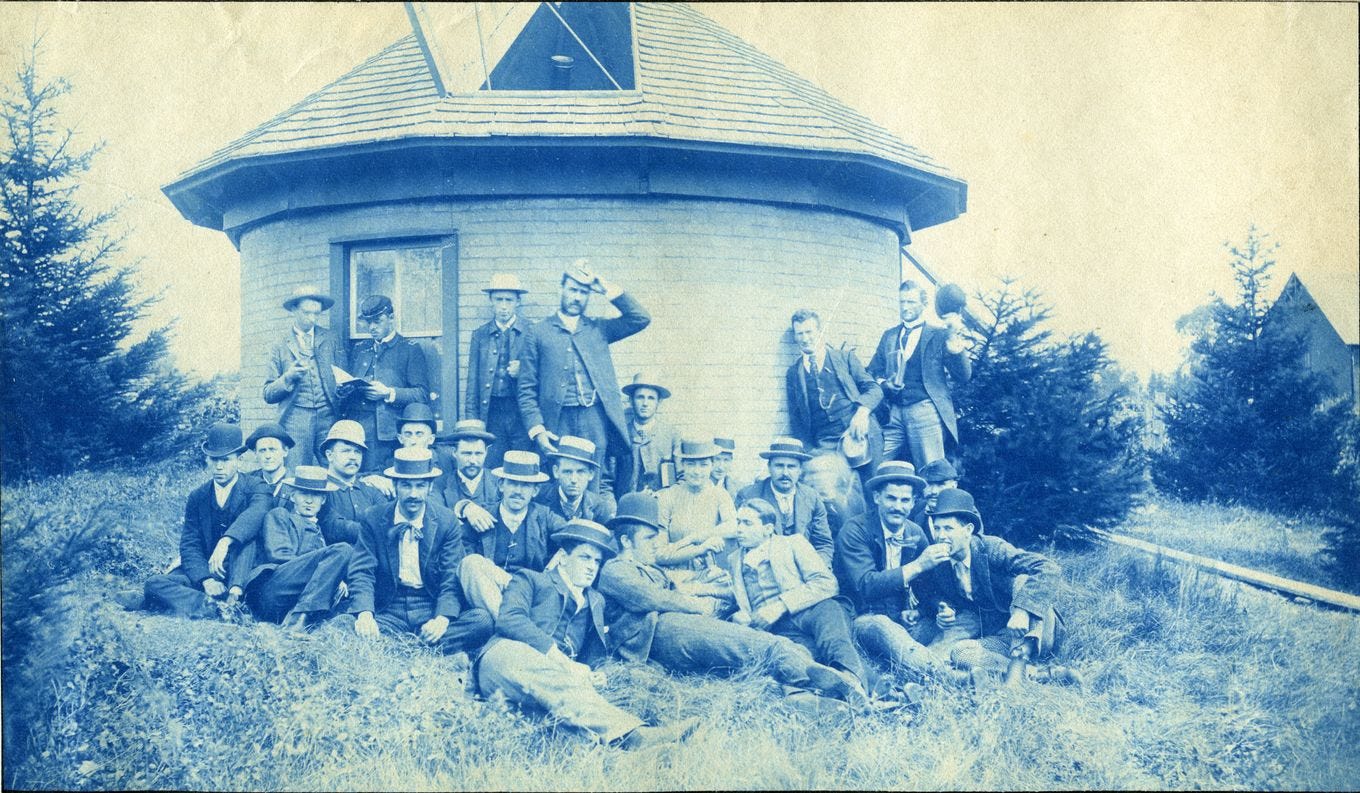 The observatory in about 1888. (Michigan State University Archives and Historical Collections)