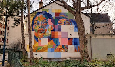 Mural in Pantin Paris street art