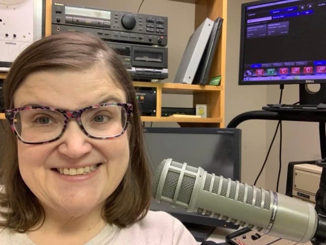 A selfie Crystal Schelle took at WJEJ radio.