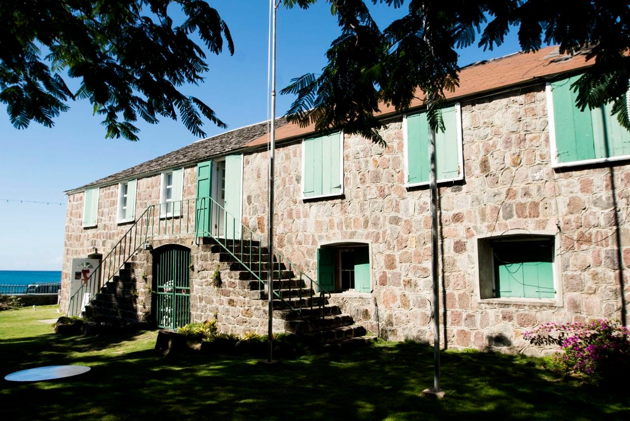 The Hamilton birthplace in Charlestown, Nevis.