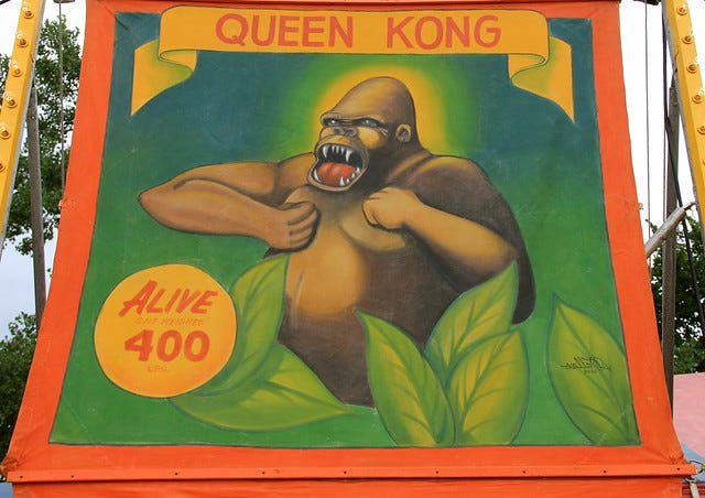 Queen Kong, Alive she weighed 400 pounds