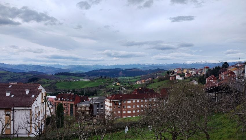 Vista de Tineo, Asturias