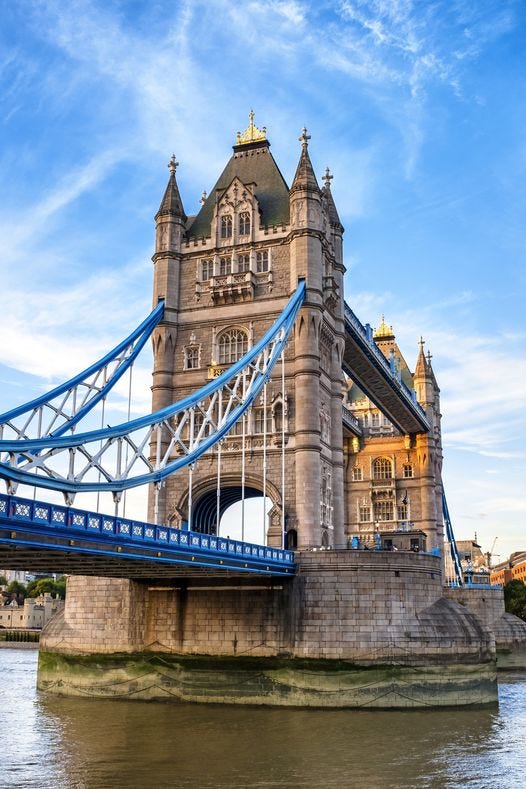 May be an image of the Tower of London and Tower Bridge