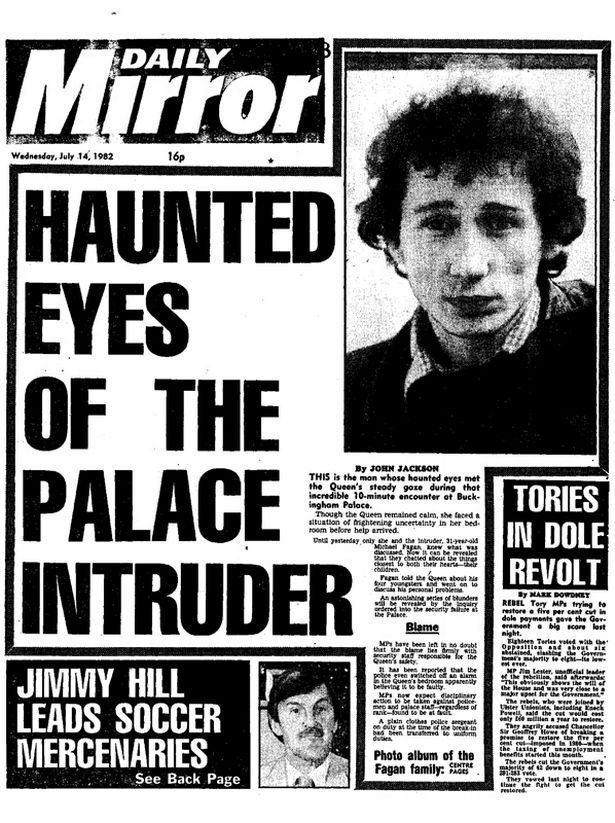 July 9,1982-Michael Fagan breaks into Buckingham Palace and makes it to the  Queen's bedroom. : r/80s