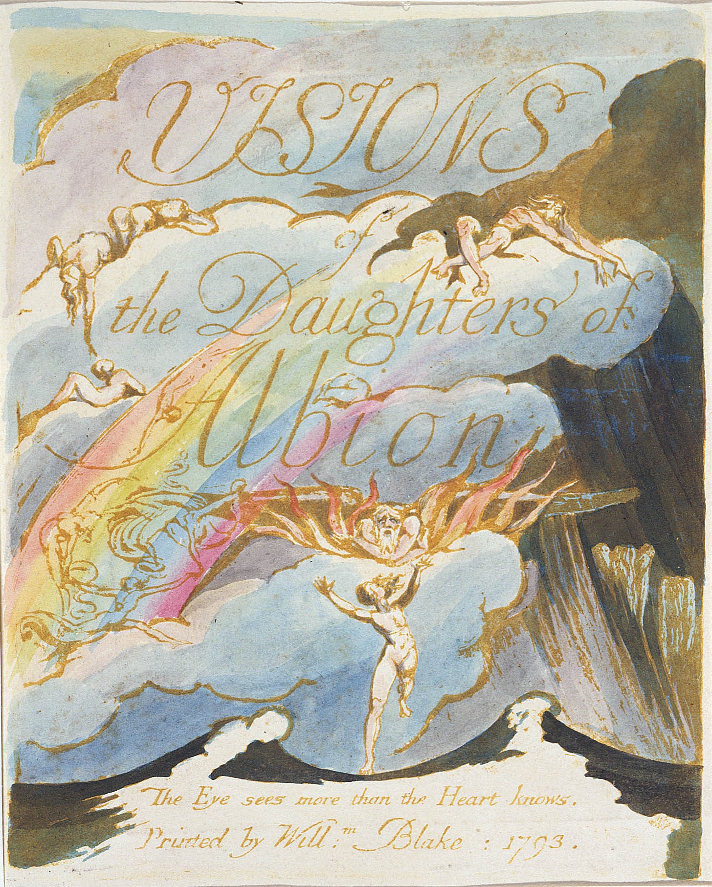 William Blake, Cover, Visions of the Daughters of Albion (1793)