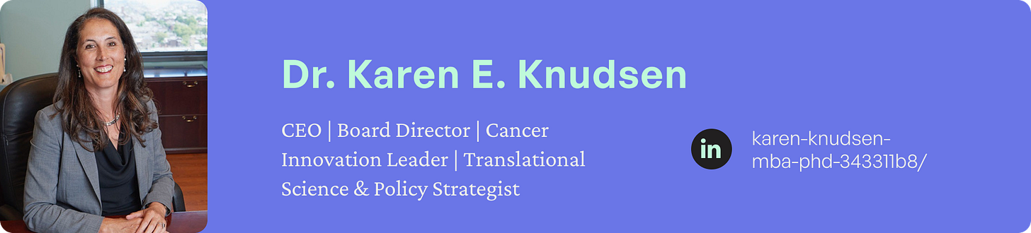 Karen Knudsen banner and photo