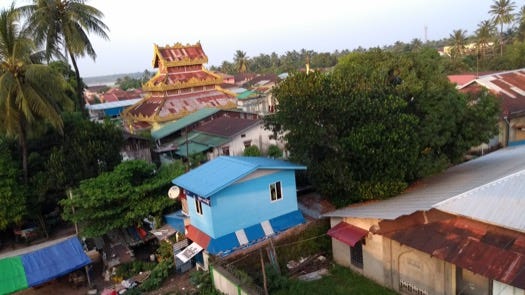 Mawlamyine from the bridge.