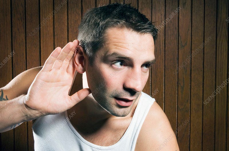 man listening - Stock Image - F003/8546 - Science Photo Library