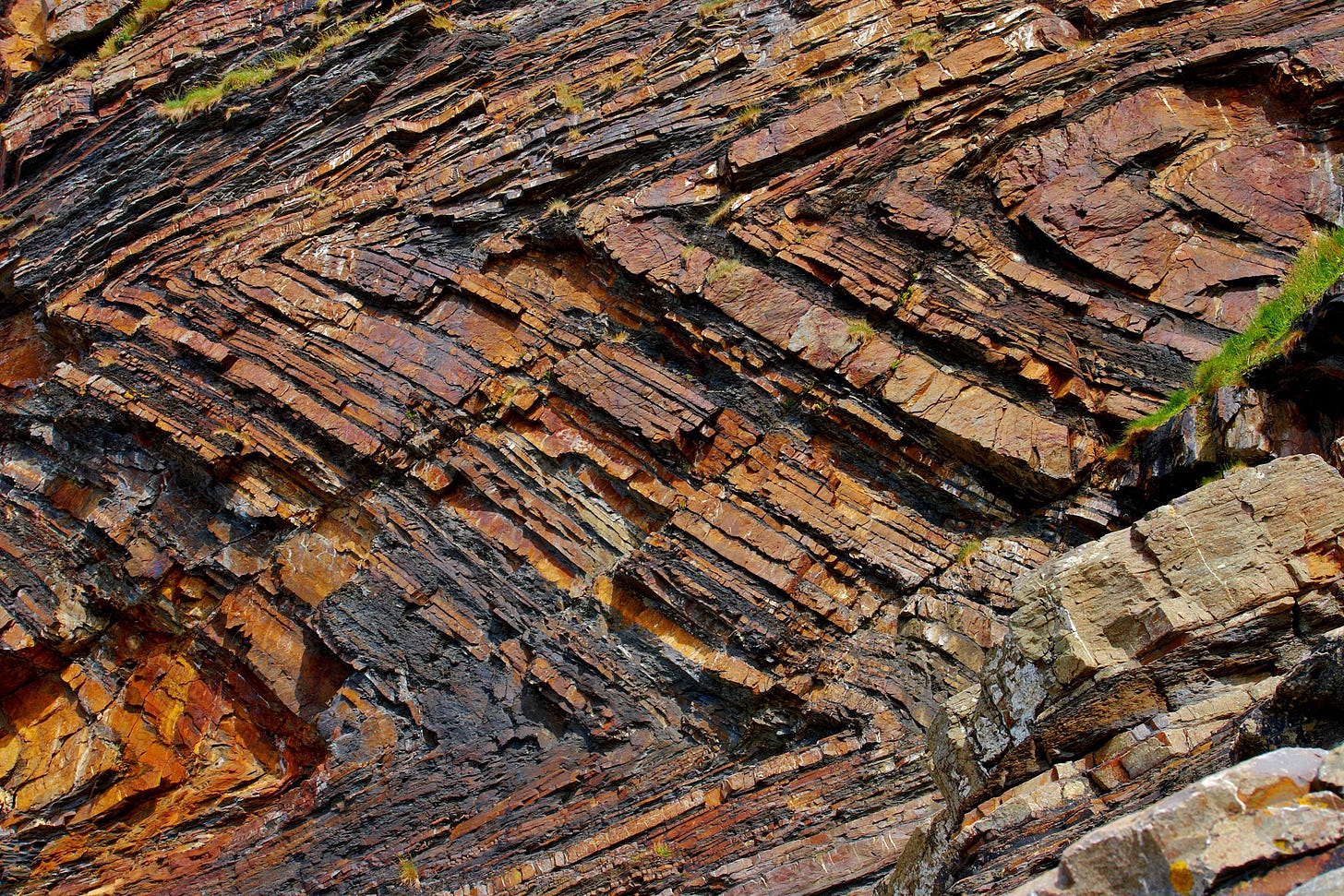 Millook Haven Cliffs With Rock Folds