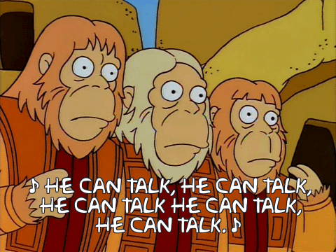 He can talk, he can talk, he can talk, he can talk! : r/TheSimpsons