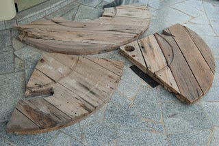 Making Furniture from Reclaimed Wood Cable Reel