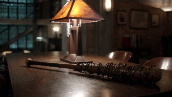 supernatural walking dead negan lucille bat heaven and hell