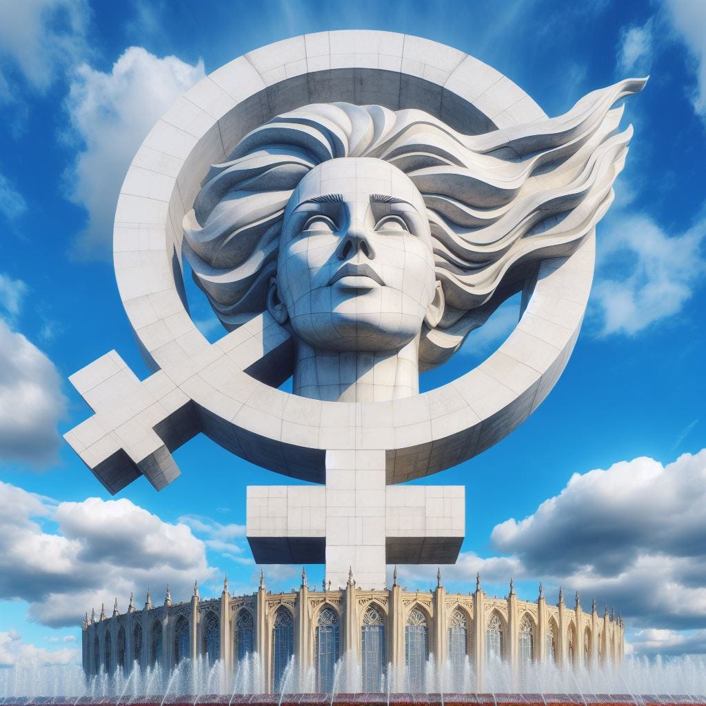 female communist utopia female symbol in the sky