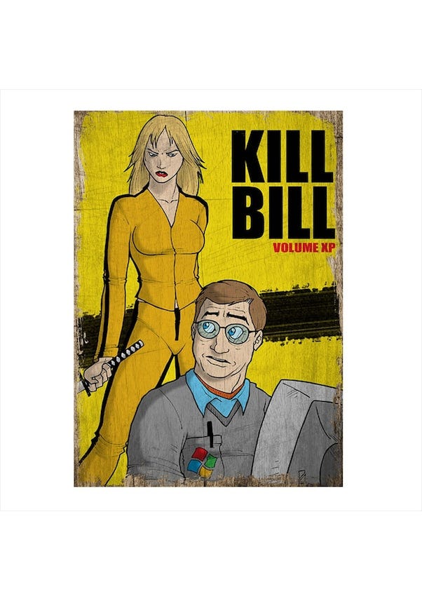 Kill Bill Gates Windows Xp Hediyelik Ahşap Tablo Fiyatları ve Özellikleri