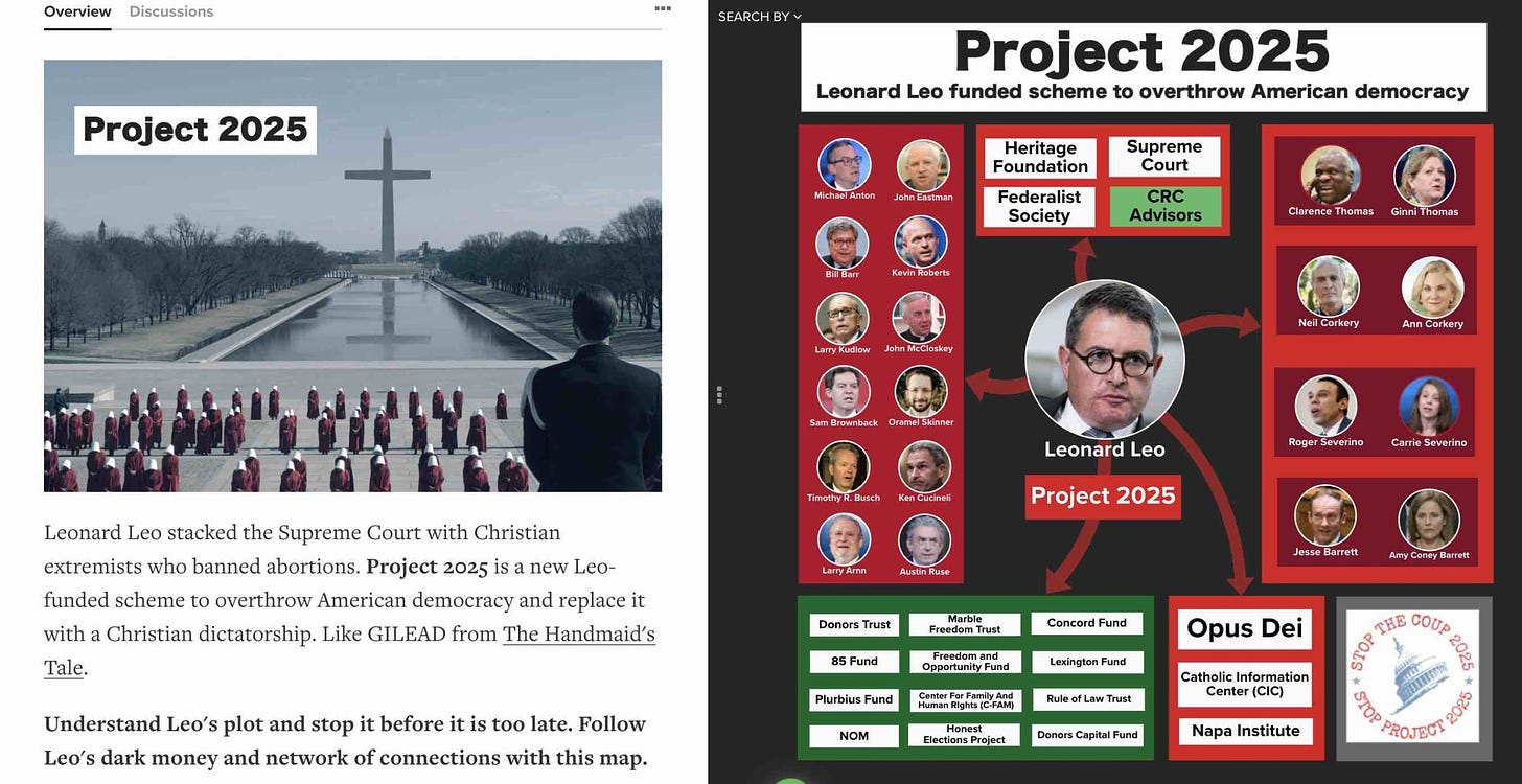 Leonard Leo Project 2025 scheme to overthrow American democracy and replace it with a Christian extremist theocracy