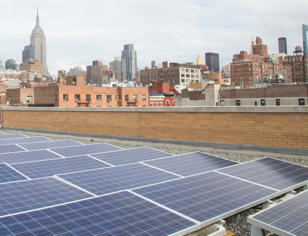 photo of solar panels in New York City