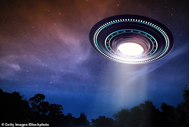 One source claimed at least nine 'non-human craft' have been recovered by the US government ¿ some wrecked from a crash, and two completely intact. A 3D rendering of a UFO