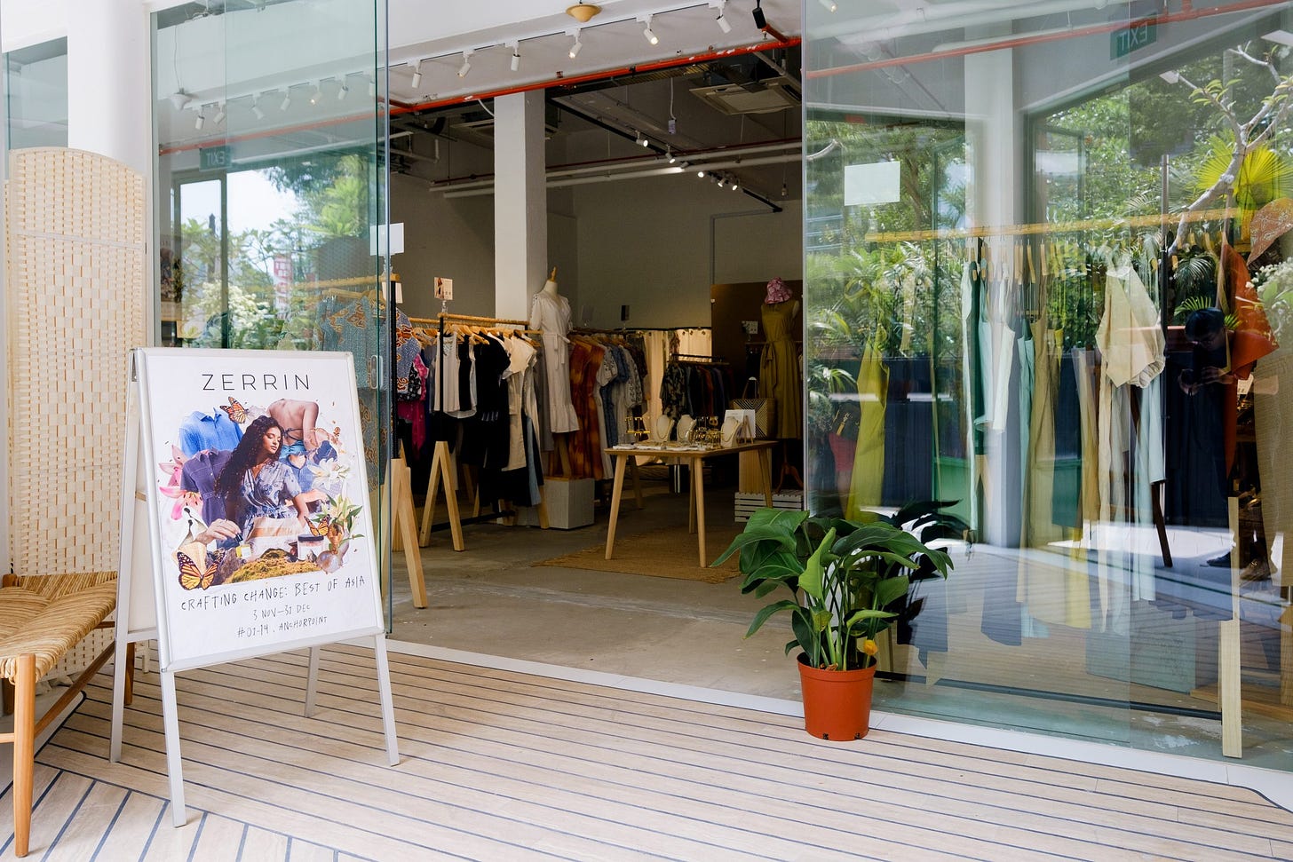 sustainable fashion pop up in singapore 2023 by ZERRIN
