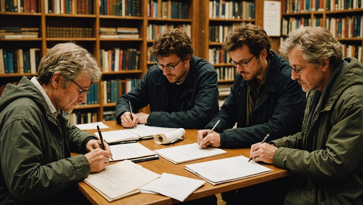 Poets busy writing