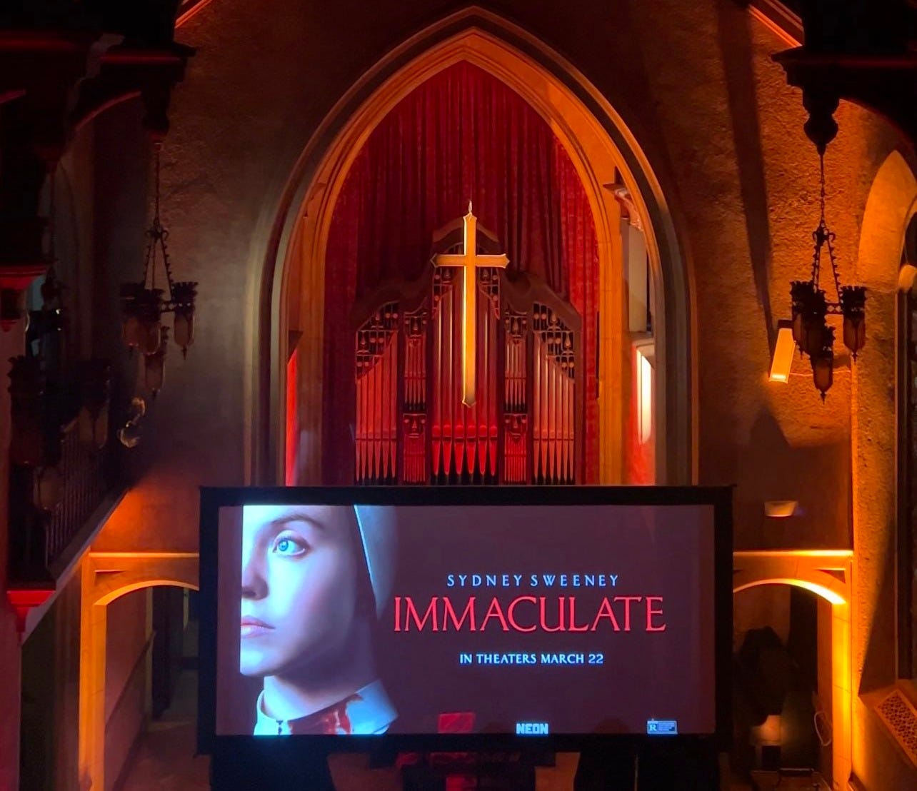 Film Updates on X: "Sydney Sweeney at a special screening of horror movie ' IMMACULATE' that took place at a church https://t.co/4WCDwCVvGg" / X Film Updates on X: "Sydney Sweeney at a special screening of horror movie ' IMMACULATE' that took place at a church https://t.co/4WCDwCVvGg" / X