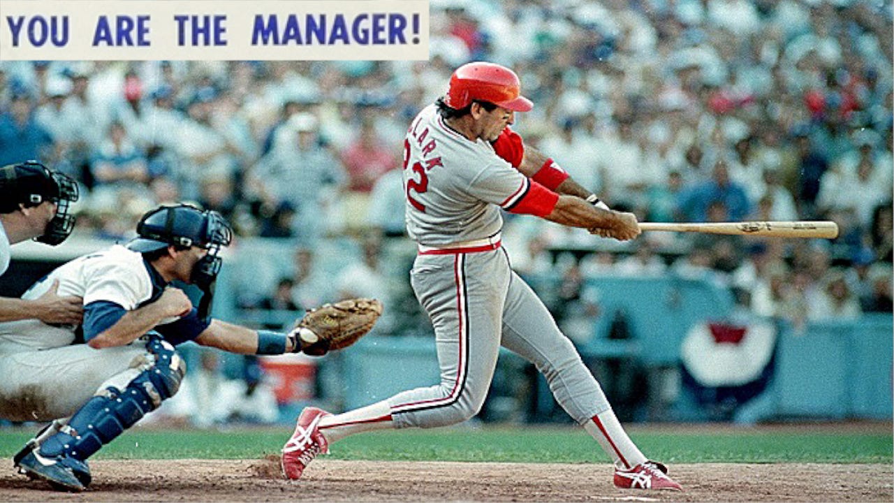 Baseball Replay Journal You Are The Manager Jack Clark 1985 NLCS Game 6 Niedenfuer