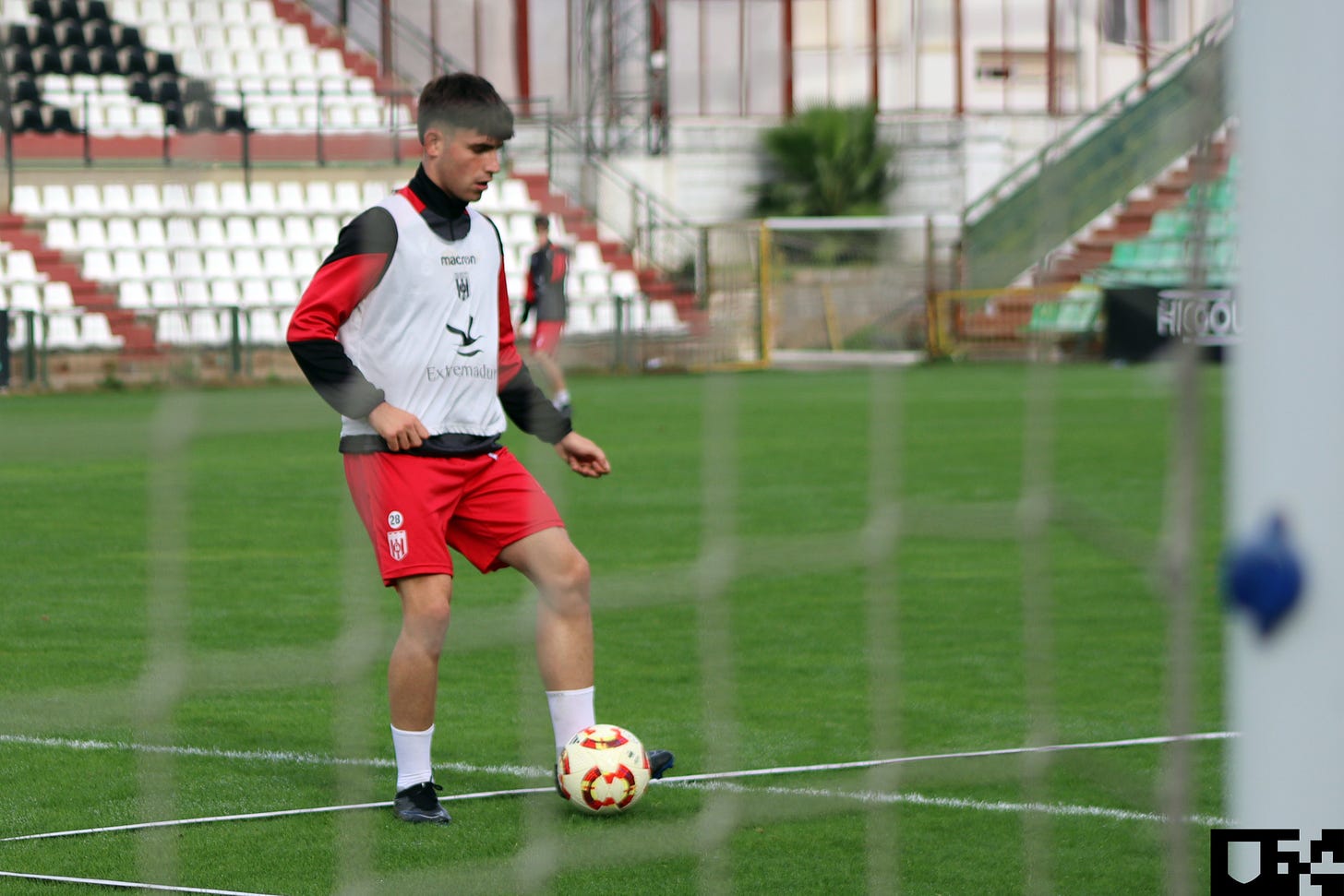 Imagen de un entrenamiento del Mérida en el Romano