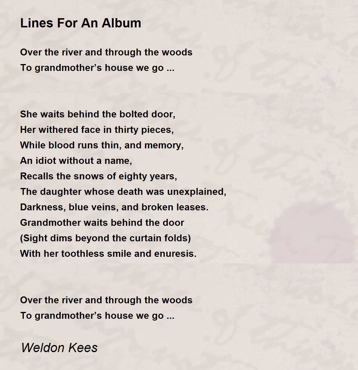 Lines For An Album - Lines For An Album Poem by Weldon Kees