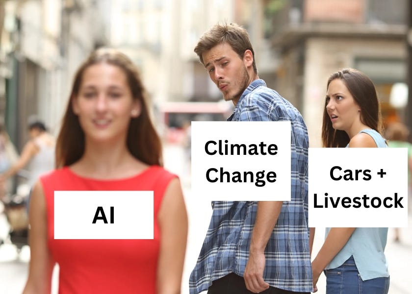 Hot girlfriend meme climate change AI trends