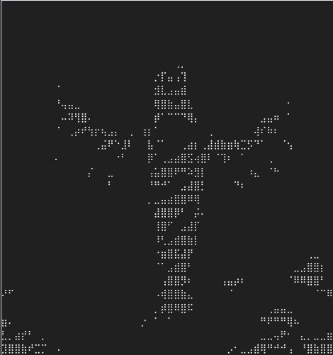 text art image of shrimp christ. amen