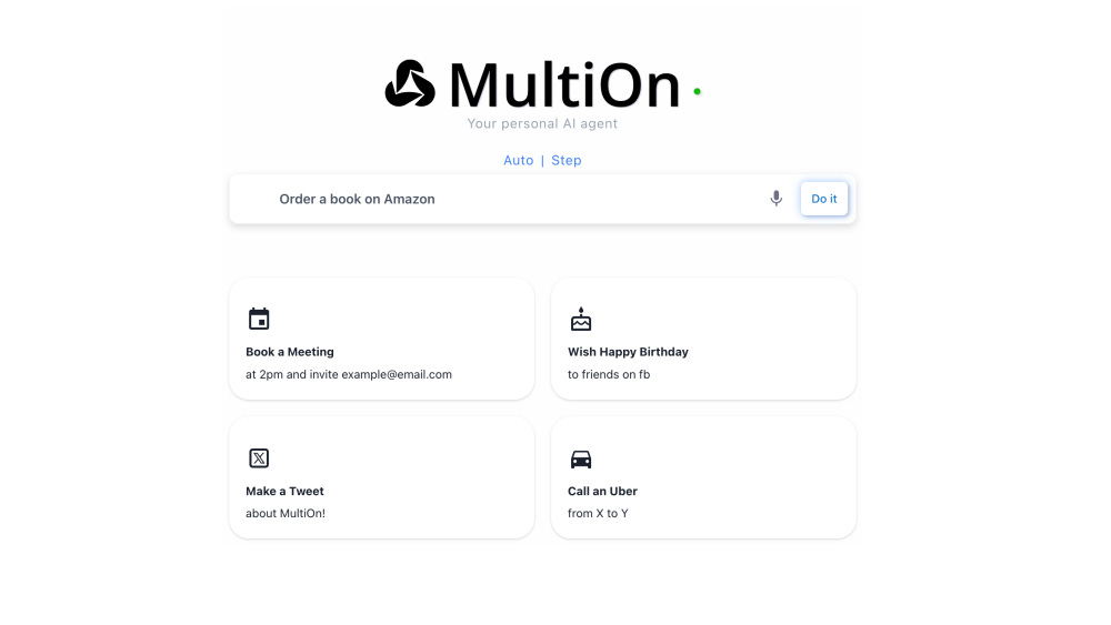 Announcing MultiOn: Building a Brighter Future for Humanity with AI Agents  — MultiOn AI