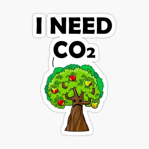 "co2 is good for trees" Sticker for Sale by AsKartongs | Redbubble