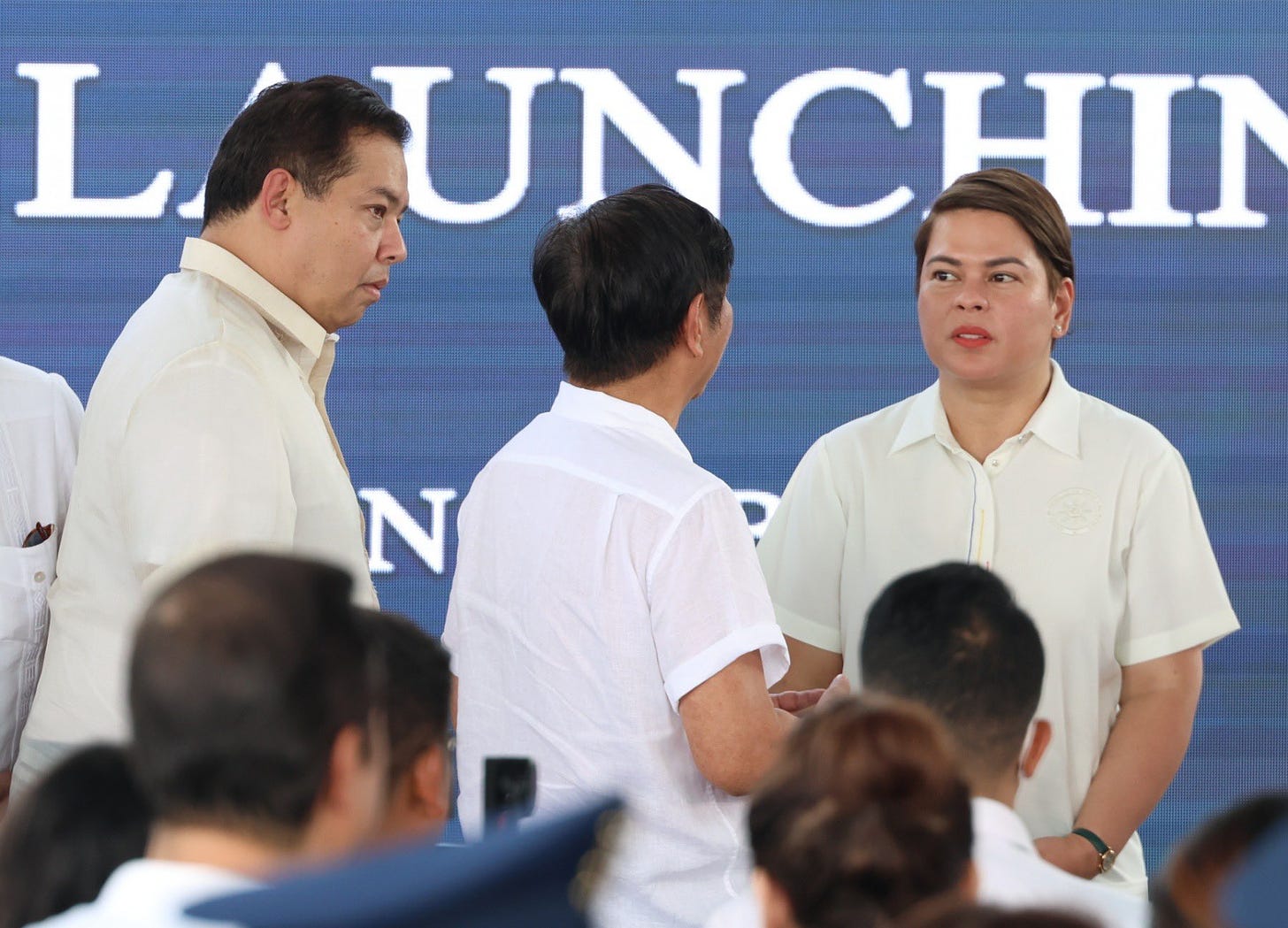 House of Representatives of the Philippines on X: "President Ferdinand  "Bongbong" R. Marcos Jr. talks with Vice President and Education Sec. Sara  Duterte and Speaker Ferdinand Martin G. Romualdez after the grand