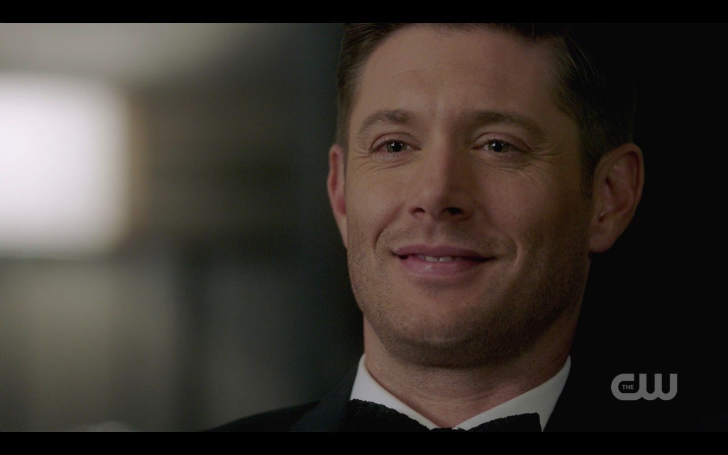 jensen ackles michael smiling at pack leader gods and monsters