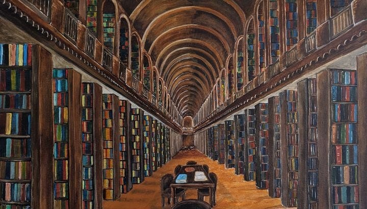 Trinity College Library - Blakely Art - Paintings & Prints, Buildings &  Architecture, Public Institutions, Libraries - ArtPal