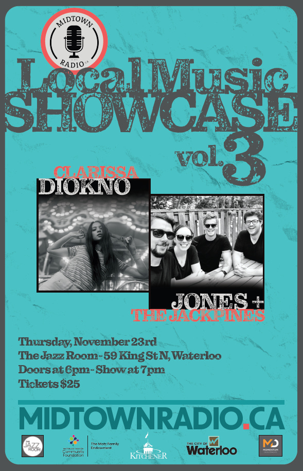 Event poster: Local Music Showcase vol. 3 featuring Clarissa Diokno and Jones and the Jackpines