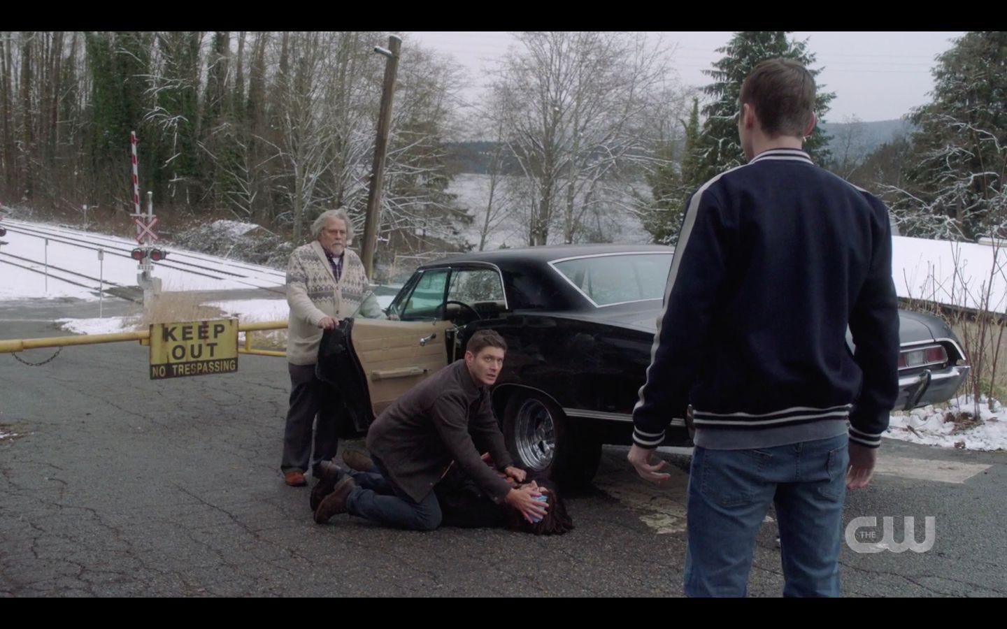 SPN Jack finds Dean holding cloth on Sam Winchester head GameNight