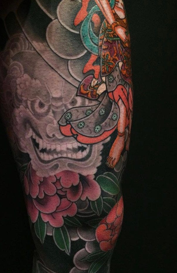 Tattoo from the bodysuit of Adelina's Col McBryde