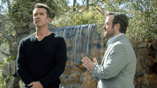 Rob McElhenney and Derek Waters in “Side Quest,” premiering globally March 26, 2025 on Apple TV+.