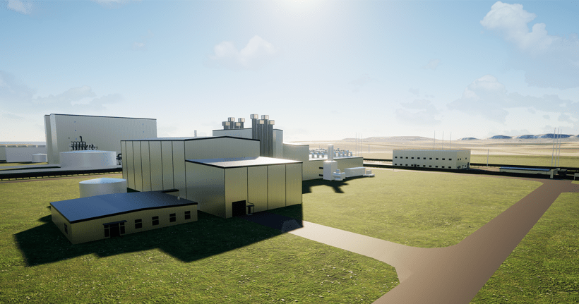 Rendering of TerraPower’s Natrium power plant