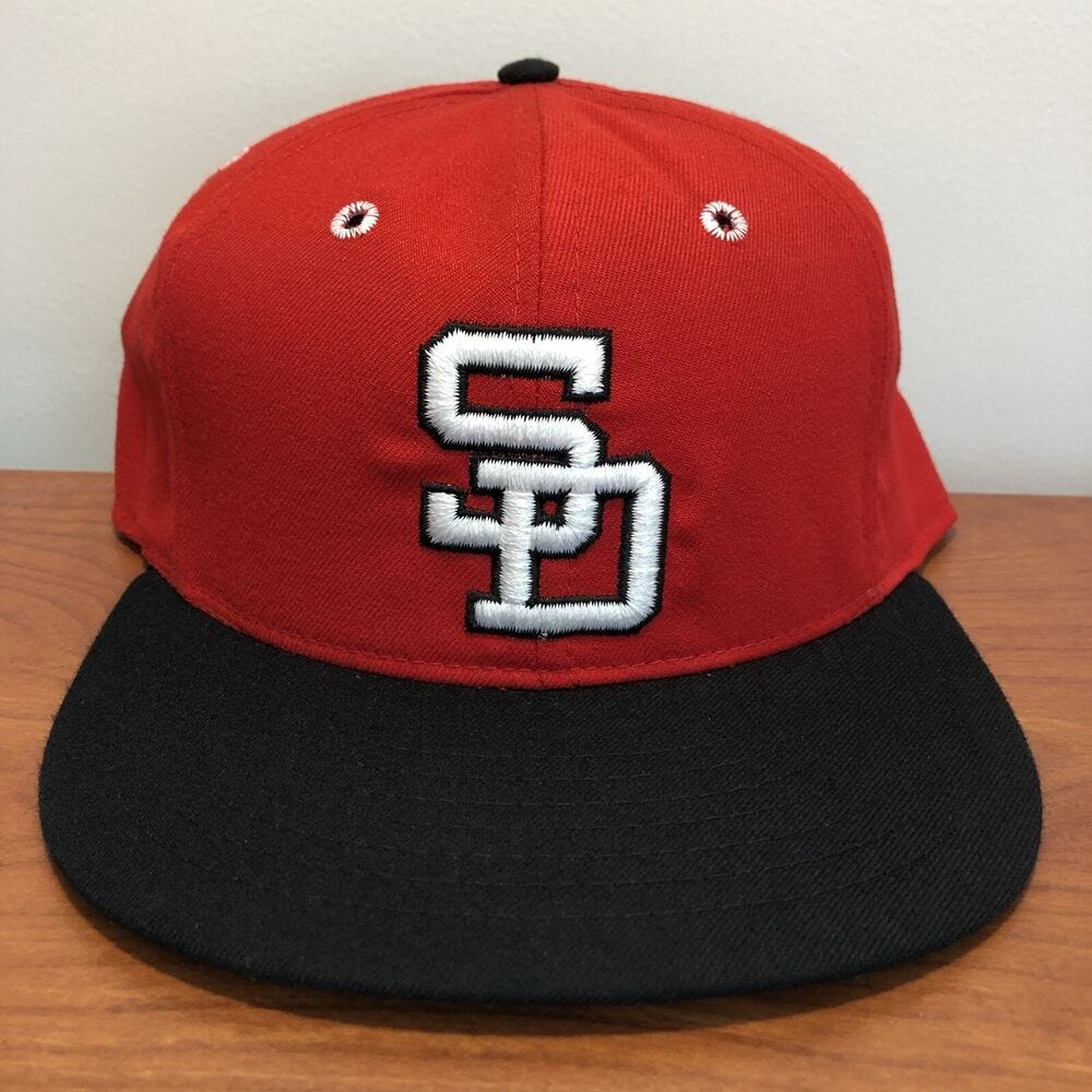 San Diego State Aztecs team baseball cap, circa 1986