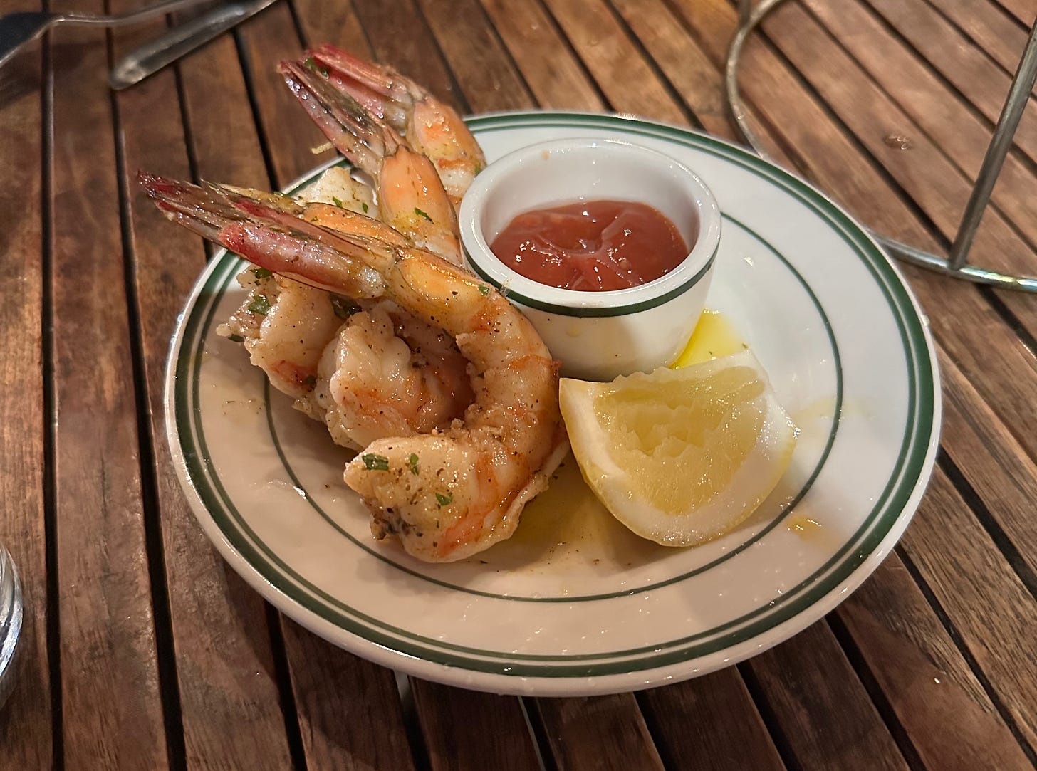 L & E Oyster Bar's shrimp cocktail