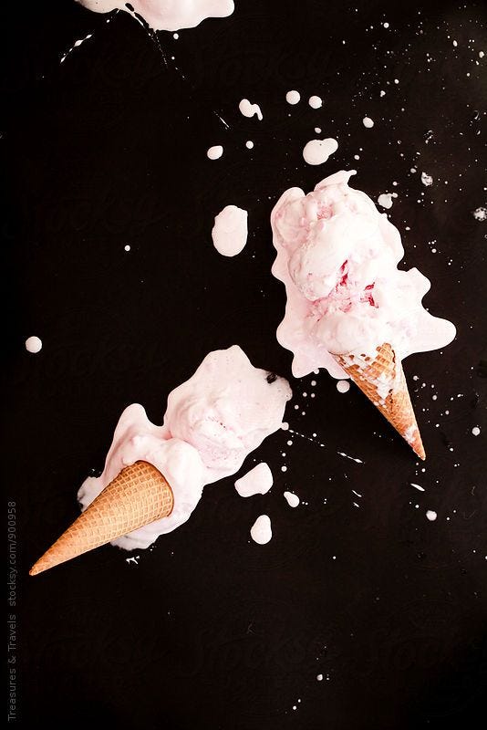 Ice Cream Cone Melting" by Stocksy Contributor "Treasures & Travels" | Ice  cream art, Ice cream wallpaper, Ice cream background