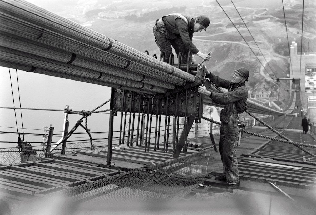 Bridge workers