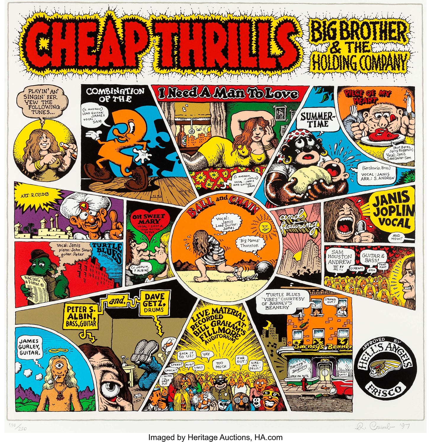 Robert Crumb Cheap Thrills Record Album Cover Signed Limited | Lot #13707 | Heritage Auctions