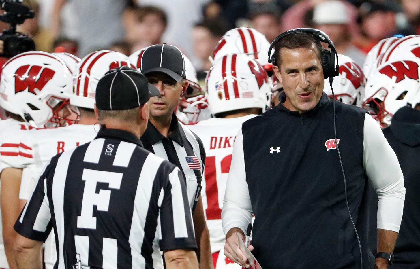 Wisconsin Badgers Football head coach Luke Fickell vs. Purdue