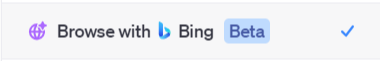 Browse with Bing Beta selection in ChatGPT Plus