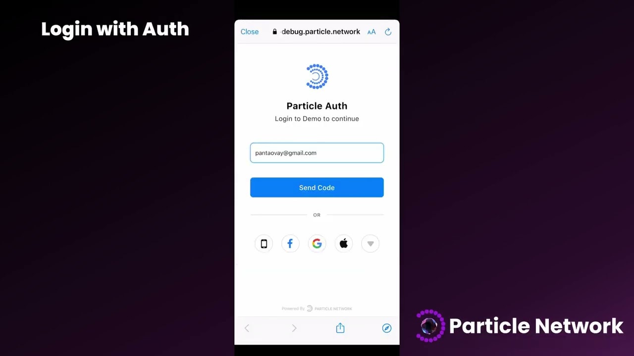 Using Particle Auth | Biconomy