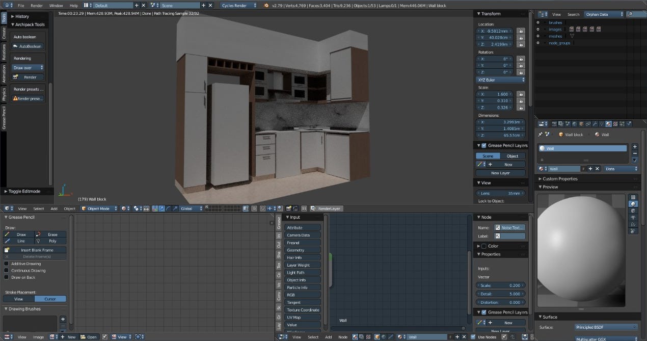 Screenshot of Blender 2.79