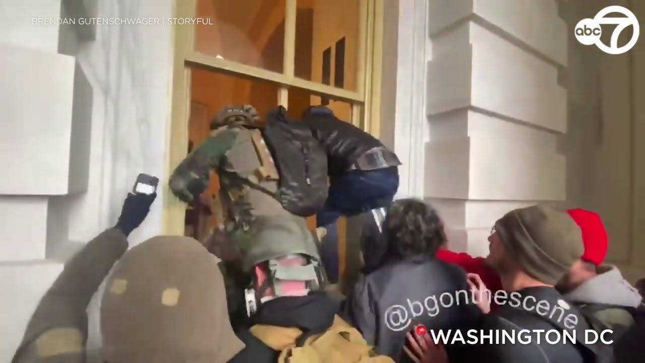 Pro-Trump protesters smash Capitol windows, enter building - YouTube