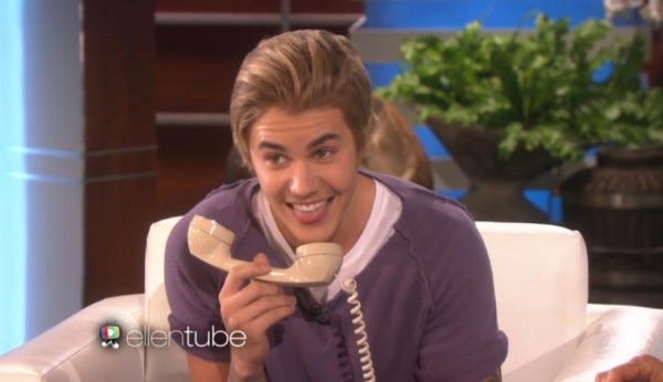 justin beiber douche prank calls fan on ellen degeneres show 2015 images